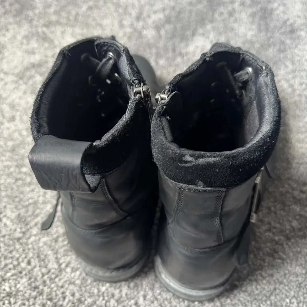 Harley Davidson D93576 Black Leather Motorcycle Engineer Boots Men’s 10.5